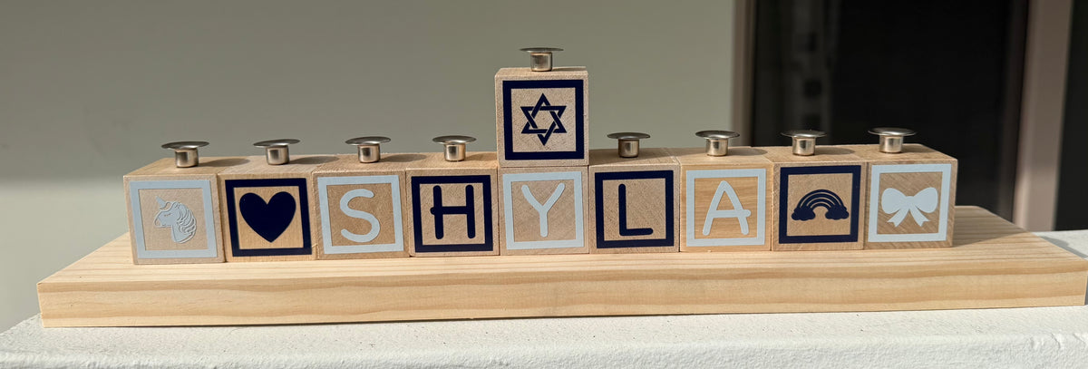 Personalized Name Menorah