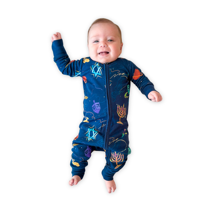 Hanukkah Space Baby Pajamas