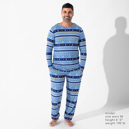 Hanukkah Fair Isle Bamboo Men's Pajama Set