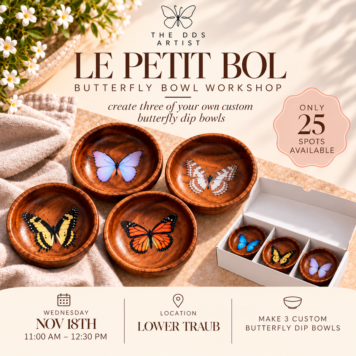 11:00AM Le Petit Bol Workshop By The DDS Artist