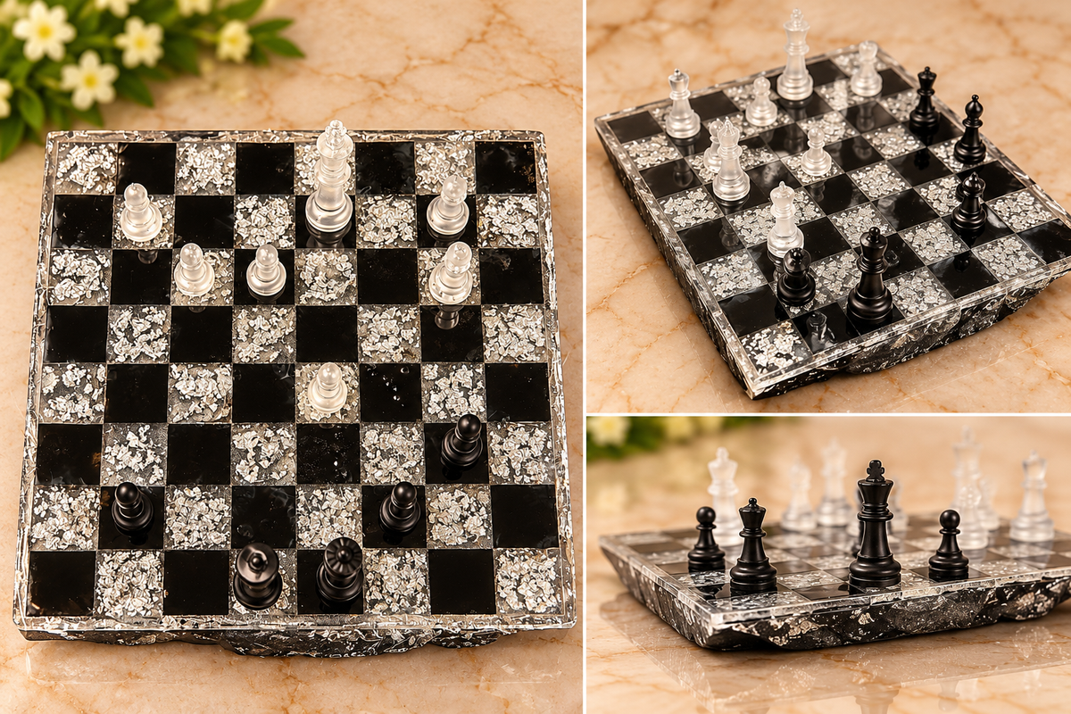 Midnight Silver Chess Set