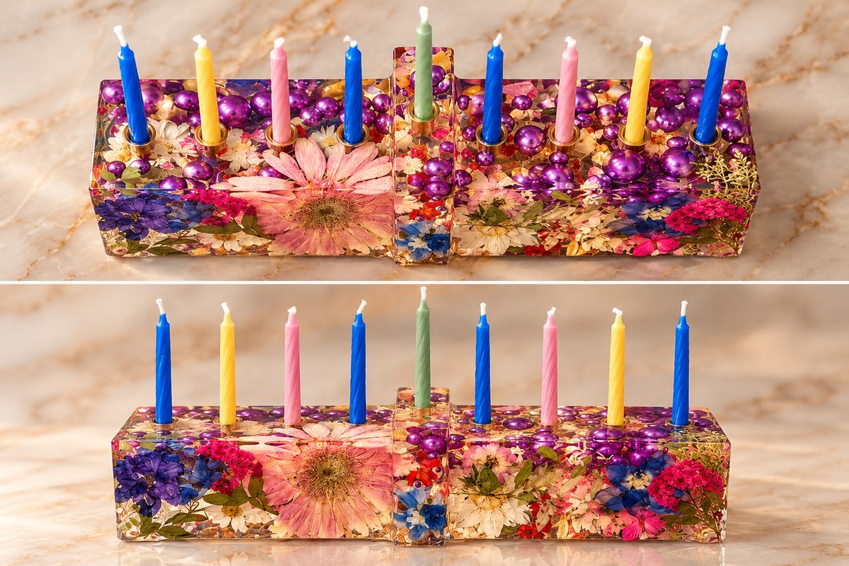 Customizable Concrete or Resin Menorah