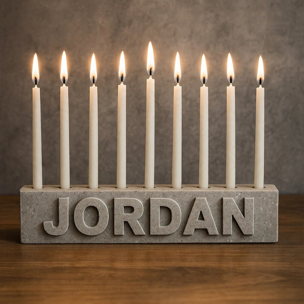 Customizable Concrete or Resin Menorah
