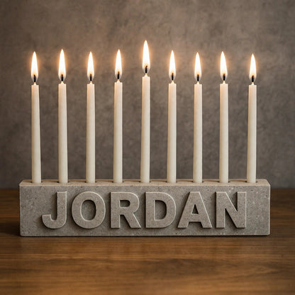 Customizable Concrete or Resin Menorah