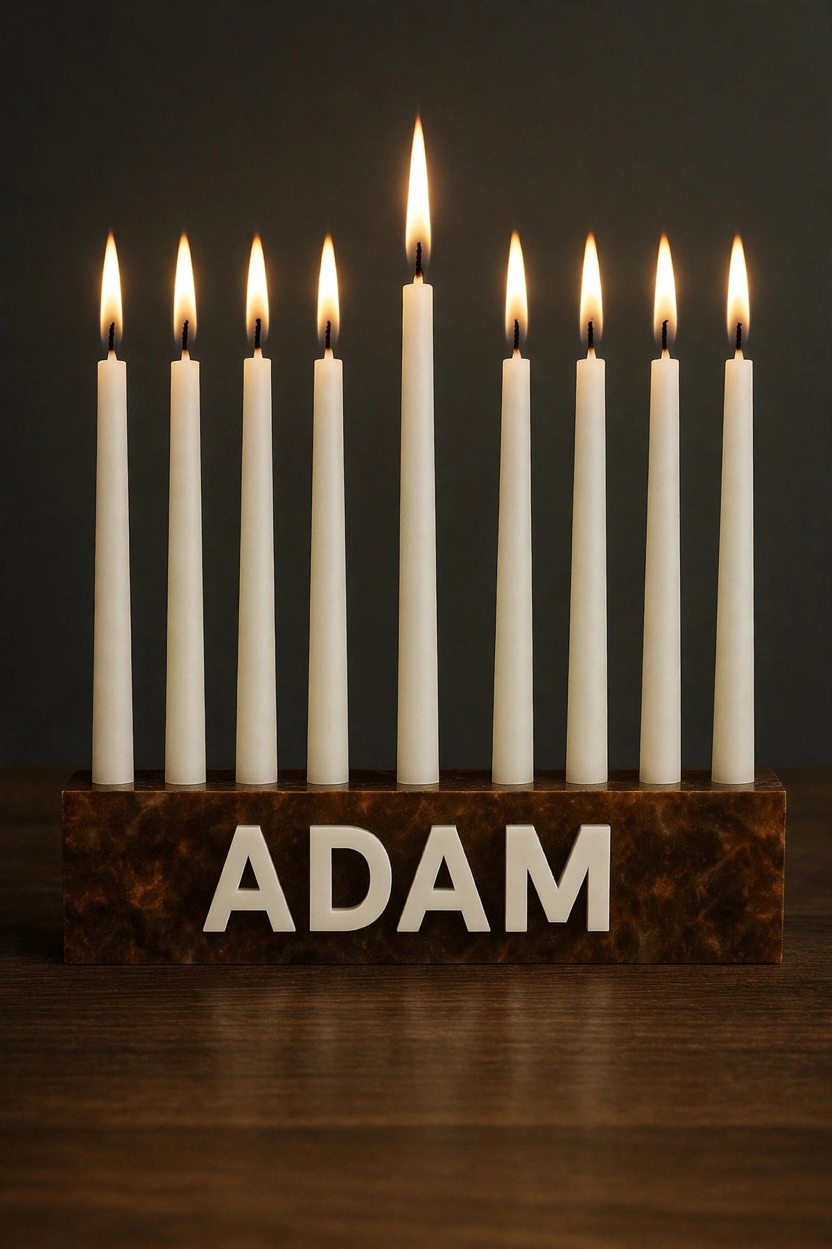 Customizable Concrete or Resin Menorah